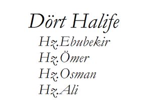 Dört-Halife